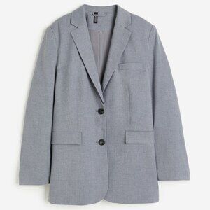 H&M Single Breasted Blazer | Gray Blazer Grey Blazer | Size Medium M